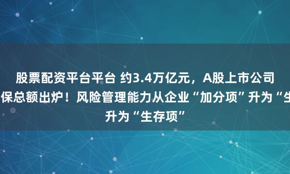 股票配资平台平台 约3.4万亿元，A股上市公司去年套保总额出炉！风险管理能力从企业“加分项”升为“生存项”