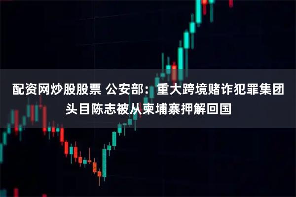 配资网炒股股票 公安部：重大跨境赌诈犯罪集团头目陈志被从柬埔寨押解回国